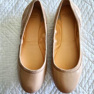 Cole Haan leather grand.os‎ ballerina flats nude